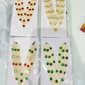 KUNDAN CHOKI SEMI MOTI MALA SET OF 3 pc