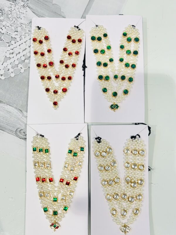 KUNDAN CHOKI SEMI MOTI MALA SET OF 3 pc - Image 6