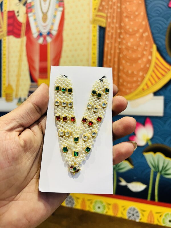 KUNDAN CHOKI SEMI MOTI MALA SET OF 3 pc - Image 5