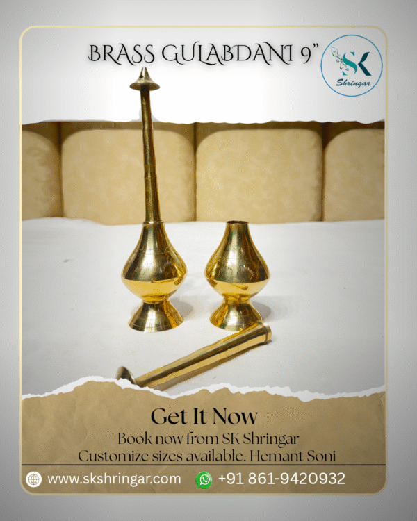 BRASS GULABDANI 9”